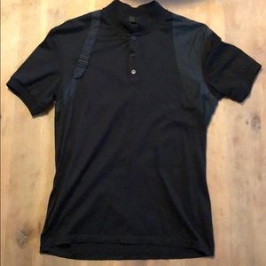 Alexander McQueen black harness polo